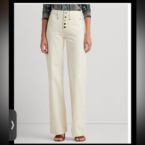 Lauren Ralph Lauren Women's High-Rise Wide-Leg Jeans/nwt